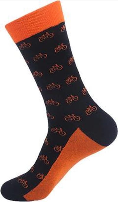 Sokken Heren zwart print fiets Maat 40-45