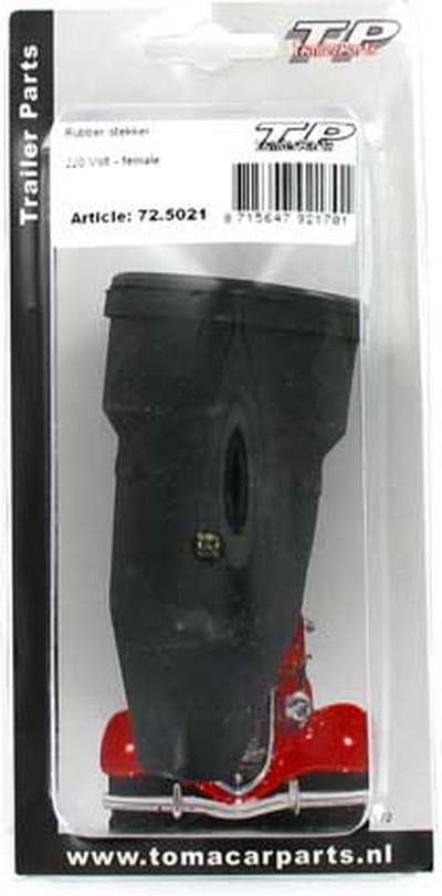Rubber stekker 220 Volt female - blister