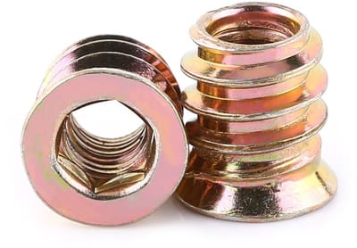 Dailygoods- Schroefdraadbus 20 Stuks - Zeskantschroef - Aandrijfmoer - Insignaalmoer - Binnenzeskant - Gegalvaniseerd Koolstofstaal - Inslagmoer