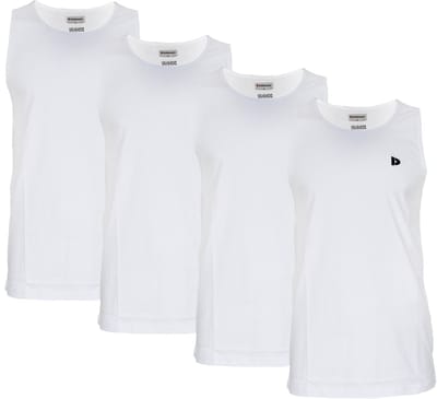 4-Pack Donnay - Muscle shirt (James) - Tanktop - Heren - White (001) - maat 4XL