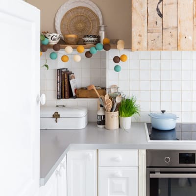 Cotton Ball Lights - LED lichtslinger voor binnen - Handgemaakt en Fairtrade - 35 lampjes - Earth