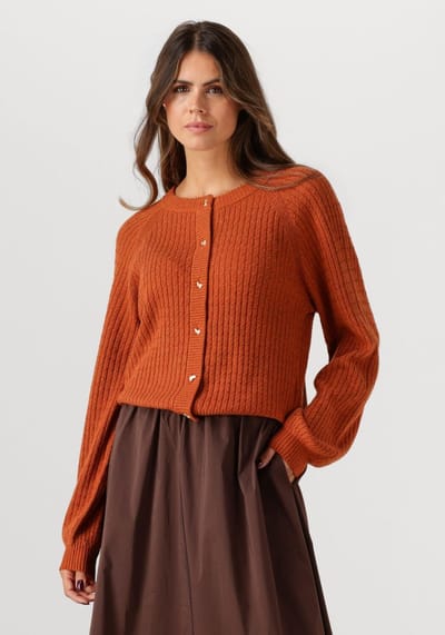 Fabienne Chapot Charlotta Cardigan Truien & vesten Dames - Sweater - Hoodie - Vest- Oranje - Maat XS