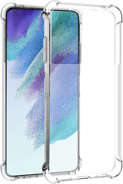 Samsung Galaxy S21 FE hoesje transparant siliconen backcover shockproof