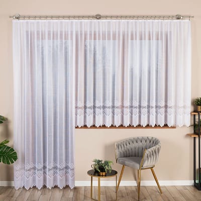 Markizeta Modesta - Jacquard Gordijn - 200x250 cm - Wit