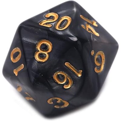 1 ST Duurzaam Parelmoer D20 Dobbelsteen Acryl 20-zijdige Dobbelsteen voor Bordspel