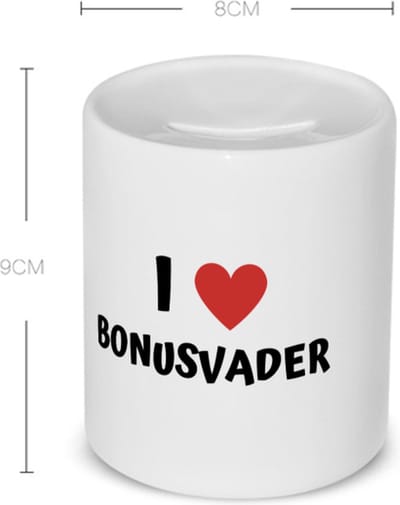Akyol - i love bonusvader Spaarpot - Vader - de liefste bonusvader - vader cadeautjes - vaderdag - verjaardag - geschenk - kado - 350 ML inhoud