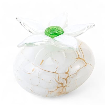 Loranto - Urn - Mini Urn Vergeet-mij-nietje Wit - Glasurn - Luxe urn