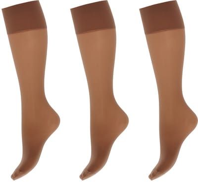 Marianne - Dames Kneehighs Support Lycra Panty - 40Den - 3-Pack - Maat 35-38 - Muscat