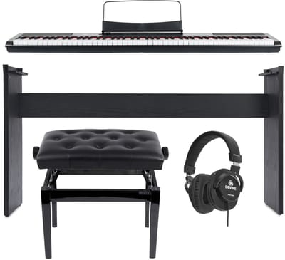Digitale piano 88 toetsen - Met gratis lessen - Fazley FSP-200-BK