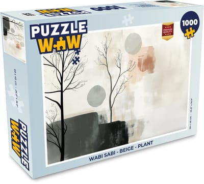 Puzzel Wabi sabi - Beige - Plant - Legpuzzel - Puzzel 1000 stukjes volwassenen