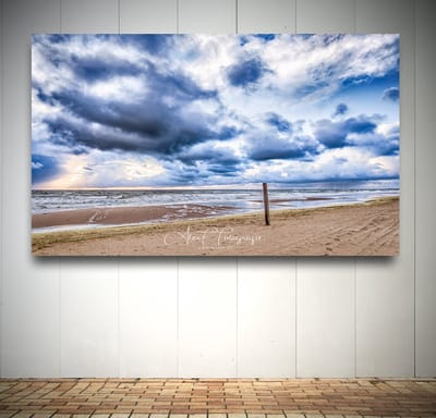 Foto op Canvas - Strand AlexF014 – Formaat 120 x 80cm - Wanddecoratie - Muurdecoratie woonkamer - Slaapkamer decoratie - Kamer accessoires - Schilderijen op canvas