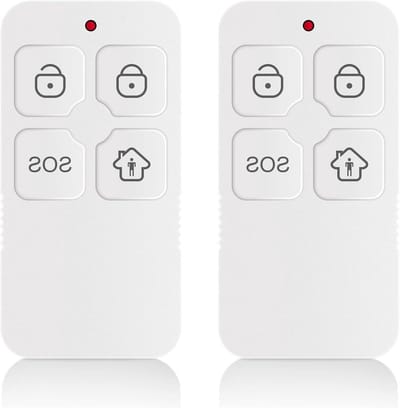 Afstandsbediening Set - Sleutelbediening Alarm - Huis Beveiligen - Waterdicht 433 MHz - 80-100 Meter Bereik - Wit