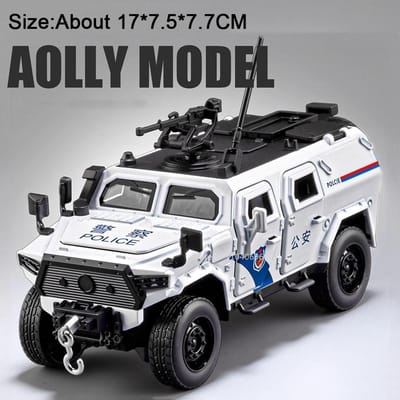 1:32 Conqueror Mengshi Véhicule Blindé Modèle Jouets Alliage Moulé Sous Pression Véhicule Tout-Terrain Tirer en Arrière Portes Ouvertes Son Lumière Enfants Ludique Éducatif