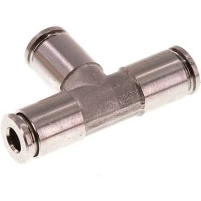 4mm T-koppeling RVS Insteekfitting FKM