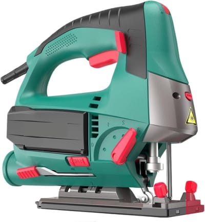 Elektrische Decoupeerzaag - Zagen Hout - Precisie Zagen - Met Lasergeleider - 40L x 35B x 30H cm - Groen