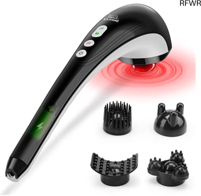 RFWR® Draadloze Hand Massager met Warmtefunctie en Instelbare Intensiteit voor Diepe Massage