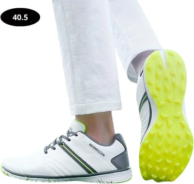 Bovista Golfschoenen Heren - Sneakers - Golfkleding - Golfschoenen Antislip - Waterdicht - Golfen - Wit & Geel 40.5