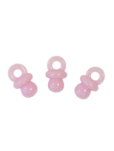 HOBI - 10 roze speen tafeldecoraties 2 cm voor baby shower