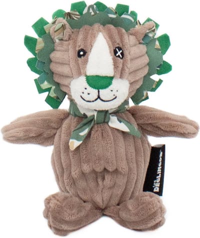 Les Deglingos Knuffel Leeuw Bruin 22 Cm