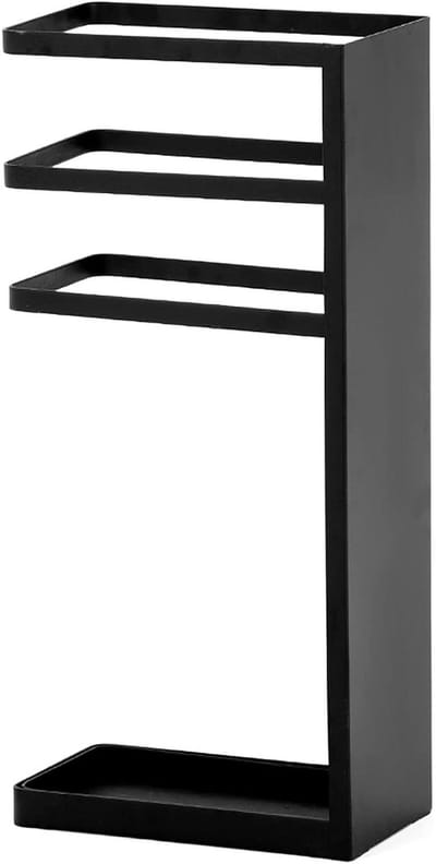 Paraplustandaard - Paraplu houder - Entree Organiseren - Afneembare waterbak - 26x13x56.5 cm - Zwart