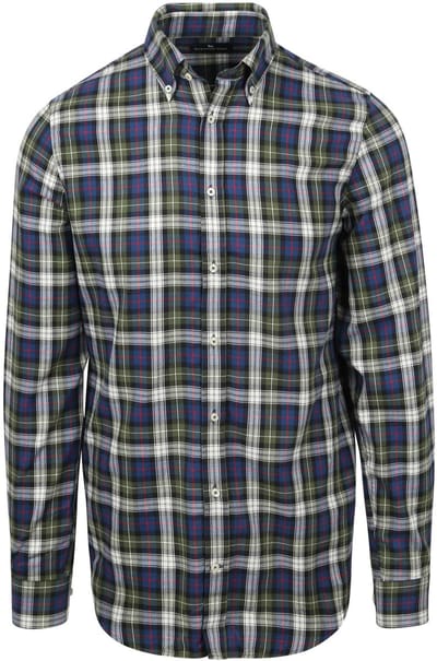 Steppin' Out Overhemd Flanel Checks Groen Blauw - Maat S - Heren - Casual Shirt