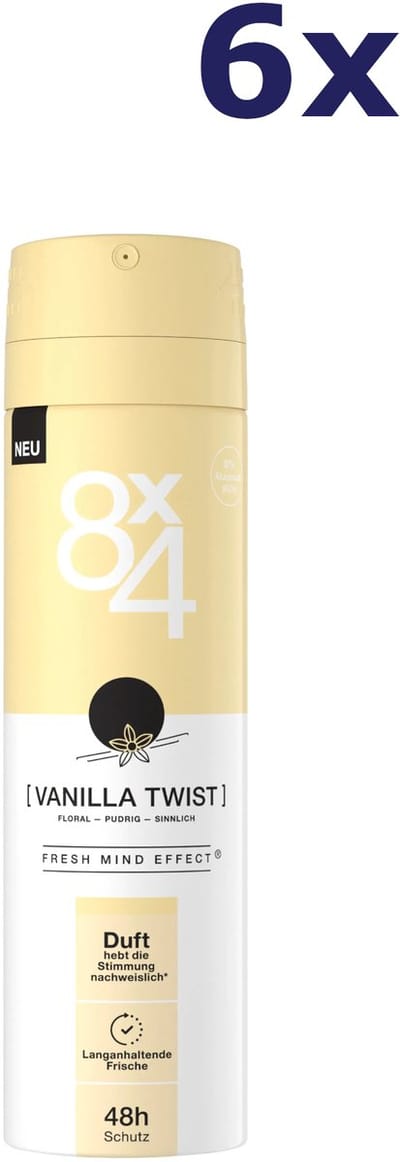 6x 8 x 4 Deospray – Vanilla Twist 150 ml