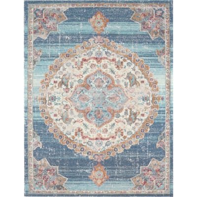 Binnen- en buitenkleed Torino blauw 60x100 cm