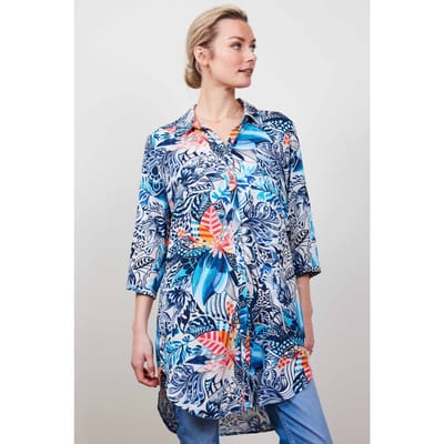 DIDI Tuniek Jolie In Offwhite With Azur Fusion Print Maat: 42 | Blousejurken Outlet | Dames | Blauw