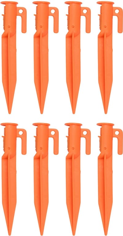 Benson Tentharing - 8x - kunststof - 15 cm - tentpennen/zandharing - robuust - extra stevig