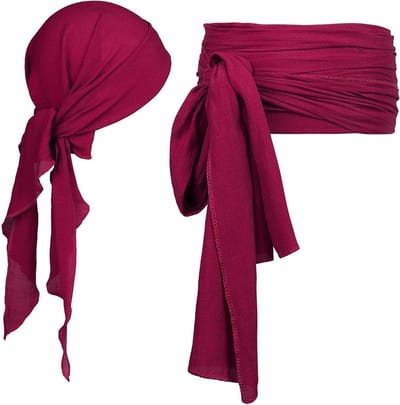 Piratenkostuum voor Mannen en Vrouwen met Hoed, Riem en Sjaal - Middeleeuwse Accessoires voor Halloween en Verkleedfeest