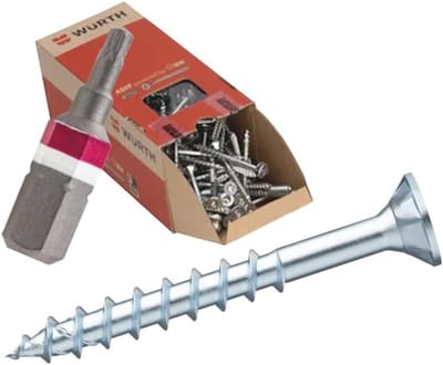 Houten Schroeven - Bevestigingsmateriaal - Klusprojecten Binnen - Verzinkt Staal - 35 x 50 mm - Zilver