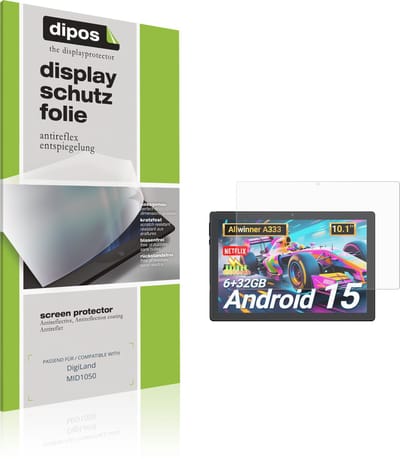 dipos – 2x Matte Beschermfolie geschikt voor DigiLand MID1050 | Krasbestendige & antireflecterende Screenprotector Ultra-Thin