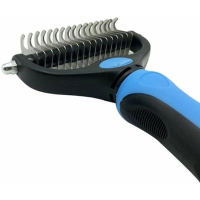 Nieuwe professionele huisdierverzorging ondervacht rake kam dematting tool hond kat borstel 17*5.5CM blauw