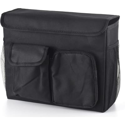 Tas voor Scootmobiel Handige Organizer Pouch met Laptopvak en Bekerhouders zwart