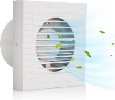 Badkamerventilator Set - Afzuigventilator Keuken - Vocht Afvoeren - Geïntegreerde Terugslagklep - 100 mm - Wit