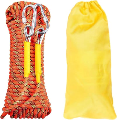 Klimtouw 8mm - Veiligheidskabel Reddingstouw - Outdoor Sport - 13 Nylon Kern - 20 Meter Lengte - Oranje
