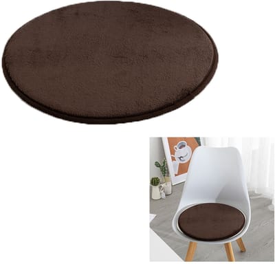 Rond zitkussen - Barkrukkussen - Elastische katoenen vulling - Machinewasbaar - Antislip onderkant - Zacht en comfortabel - 33cm*33cm - Geschikt voor kantoren, restaurants, keukens en woonkamers - Bruin