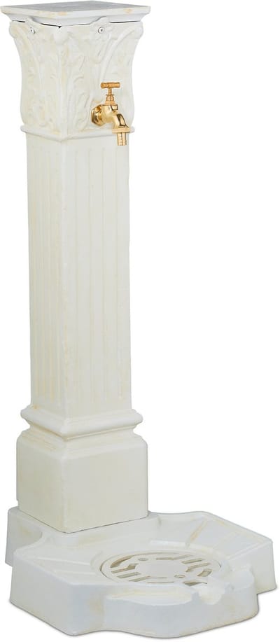 waterzuil met kraan - 93 cm - putje - wit