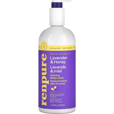 Renpure, Calming Body Lotion, Lavender & Honey, 24 fl oz (710 ml) purple