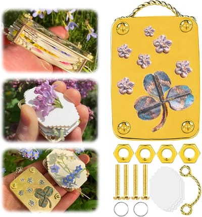 Bloemenpers set microbloemenpers voor kinderen, plantenpers | Creatieve metalen bloemenpers, doe-het-zelf geperste bloemenplanten-conservering, cadeau voor liefhebbers van kunstnijverheid