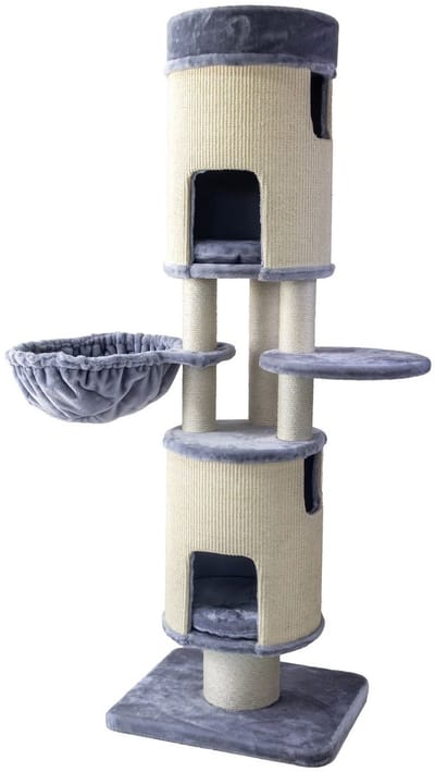 Adori Krabpaal Riley - Krabpalen - 58x48x175 cm Grijs Wit