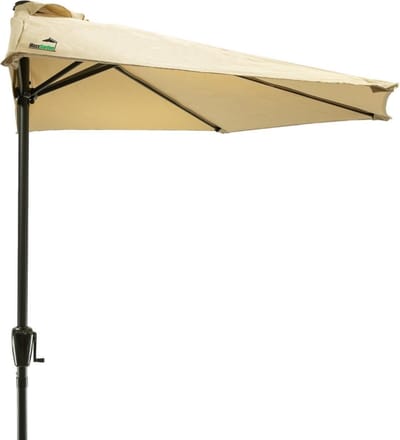 MaxxGarden Balkonparasol - Muurparasol - halfrond - Ø 270 cm - taupe