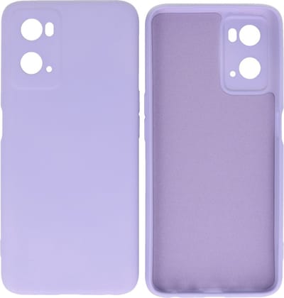 Hoesje Geschikt voor OPPO A76 4G - Fashion Telefoonhoesje Backcover - Siliconen Hoesje - Paars