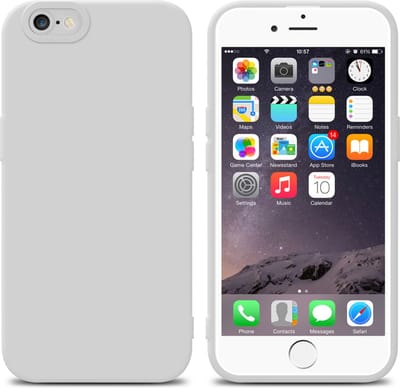 Cadorabo Hoesje geschikt voor Apple iPhone 6 / 6S in FLUID WIT - Beschermhoes gemaakt van flexibel TPU silicone Cover Fluid Case