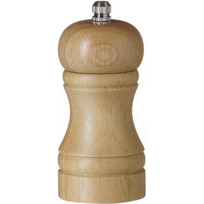 HENDI Houten pepermolen – licht hout – roestvrijstalen maalmechanisme – verstelbare maalgraad – Ø50x(H)113 mm
