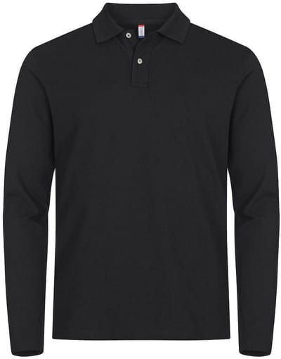 Clique Stretch Premium Polo L/S 028262 - Zwart - XS