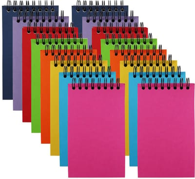 Klein notitieboek - Mini schriften - Notities maken - Spiraalbinding - 16 stuks - Meerdere kleuren