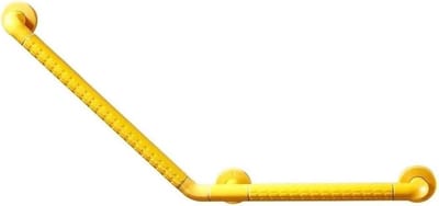 Grijpstangen badkamer - Veiligheidshandgrepen douche - Valpreventie thuis - Antislip 304 RVS - 40 cm - Geel