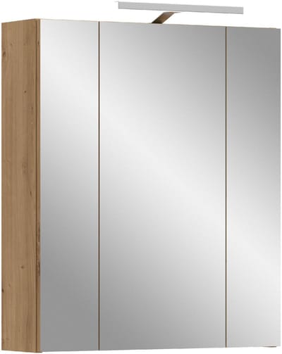 Spiegelkast Ice Xonox Met Geïntegreerde Verlichting - 60x70x18 Cm - Artisan Oak - Xonox - Badkamer Spiegelkast - Bruin - Spaanplaat