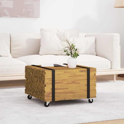 vidaXL - Salontafel - Bruin - 60 - x - 60 - x - 38 - cm - Massief - Teakhout